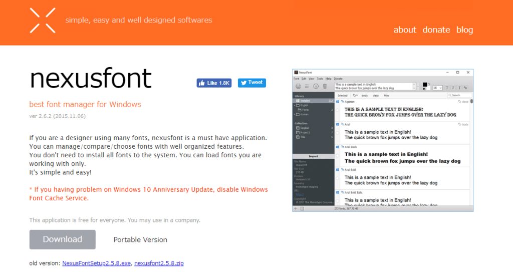 Nexusfont windows font cache service oxy notes